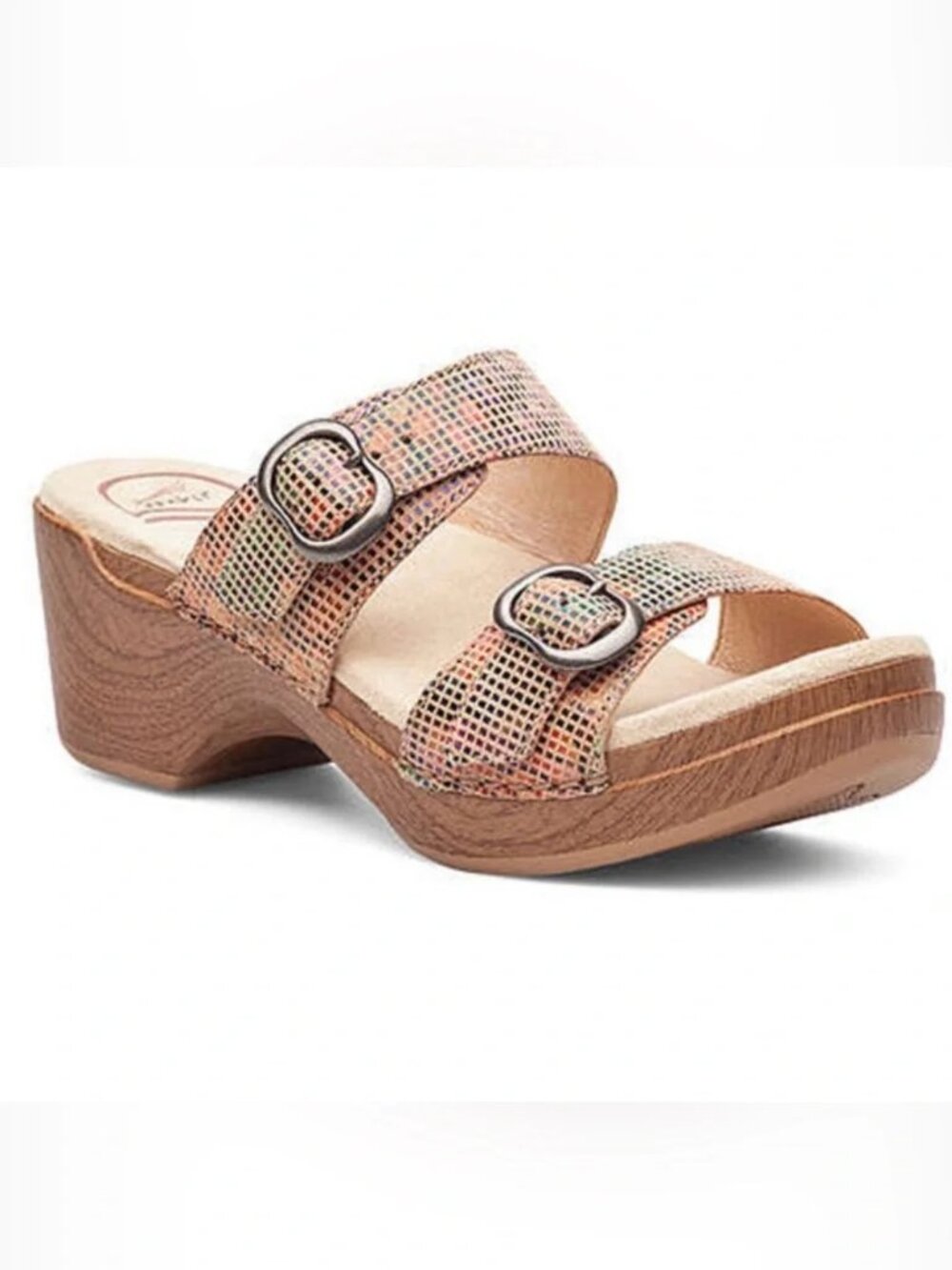 Dansko Sophie Tan Stained Glass Sandals 38 = 7.5-8